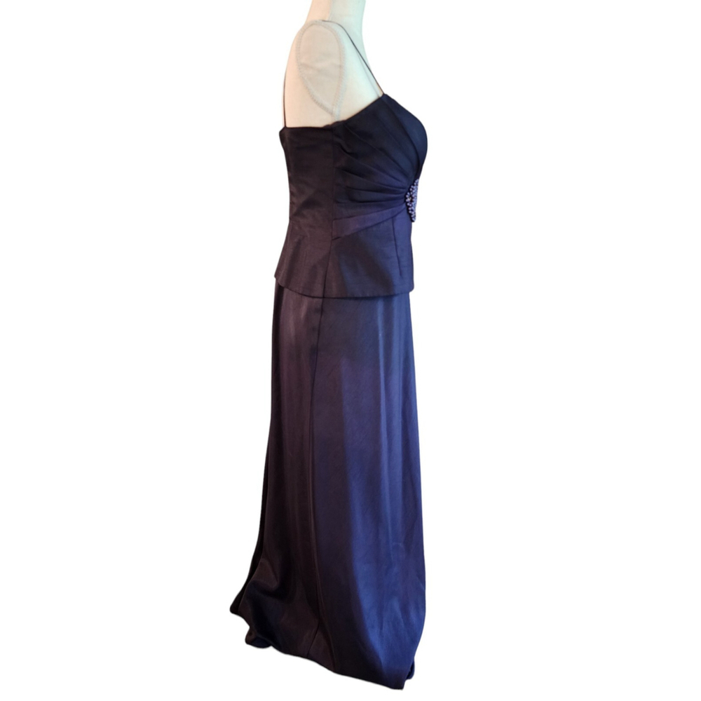 Jessica Howard Formal Evening Gown Dress & Jacket Women's 6 Eggplant Purple - Picture 4 of 16